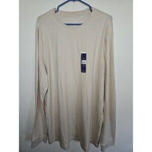 George Men's Long Sleeve Waffel Knit Shirt Tan, 2XL Tall